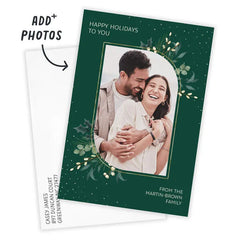 Frosted Botanicals Flat Holiday Photo Card
