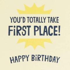 First Place for Coolness Birthday Card