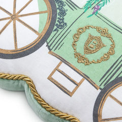 Bridgerton Green Carriage Shaped Throw Pillow