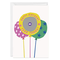 Bold and Bright Balloons Custom Birthday Card