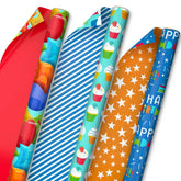 Bright Birthday 3-Pack Reversible Wrapping Paper