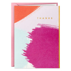 Brushstroke Pastels Blank Thank-You Note Cards, Pack of 5