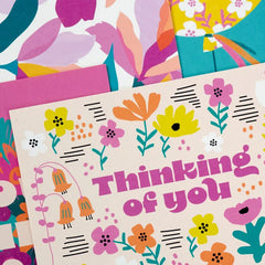 Flowers and Balloons Assorted Encouragement Cards, Pack of 16