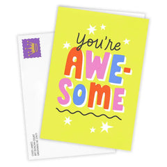 Bold and Bright You're Awesome Blank Custom Card