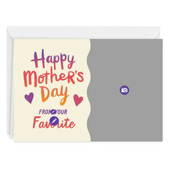Bright Ombré and Hearts Custom Mother's Day Card