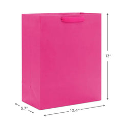 10.4" Hot Pink Large Square Gift Bag