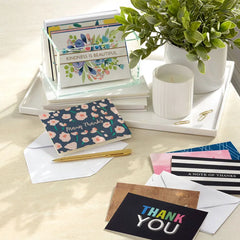 Bright and Cheerful Assorted Boxed Thank You Note Cards, Pack of 48
