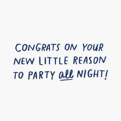 Party at My Crib Funny New Baby Card