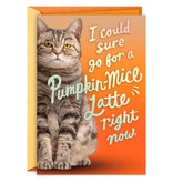 Pumpkin-Mice Latte Funny Halloween Card