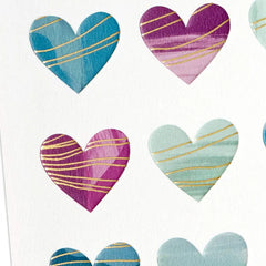 Patterned Hearts Blank Card