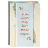 You're In My Heart and Prayers Religious Encouragement Card