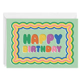 Bold Bubble Ripples Custom Birthday Card