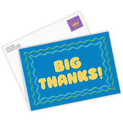 Wavy Ripples Big Thanks Custom Thank You Card