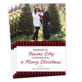 Someone Here Loves You Flat Christmas Photo Card