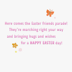 The Easter Friends Parade Easter Card for Kids