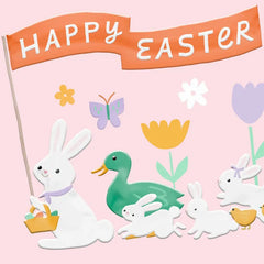 The Easter Friends Parade Easter Card for Kids