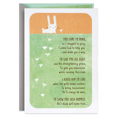 Praying God Will Carry You Through Religious Encouragement Card