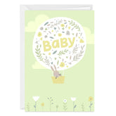Bunny Sending Love Custom New Baby Card