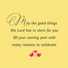 Blessings and Good Things Religious Birthday Card
