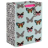 13" Butterflies on Mint Large Gift Bag