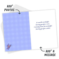 Wonderful You Custom Mother's Day Card for Sister