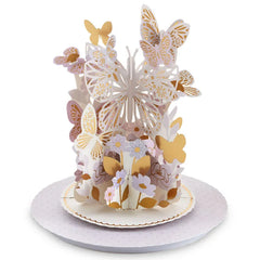 Delicate Butterflies Spinning Bouquet Musical 3D Pop-Up Mother's Day Card