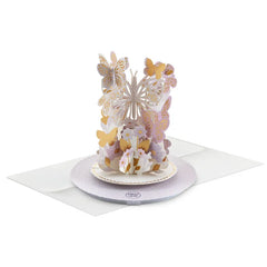 Delicate Butterflies Spinning Bouquet Musical 3D Pop-Up Mother's Day Card