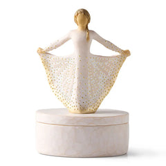 Willow Tree Girl in Butterfly Dress Keepsake Box