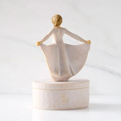 Willow Tree Girl in Butterfly Dress Keepsake Box