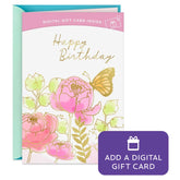 Best Year Yet Butterflies and Flowers Gift Card Greeting Birthday Card