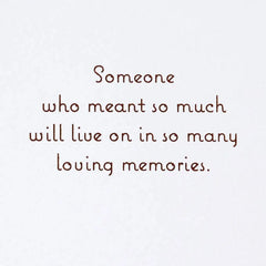 Remembered With Love Sympathy Card
