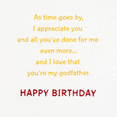 Love and Gratitude Birthday Card for Godfather