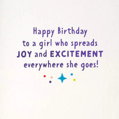 Cake With Candle and Confetti Birthday Card for Goddaughter