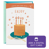 Enjoy Every Moment Cake With Candles Gift Card Greeting Birthday Card