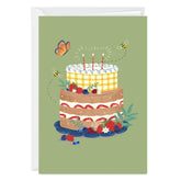 Sweet Spring Cake Custom Birthday Card