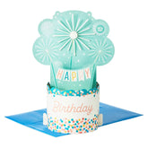 Shine On Cake With Sparklers Musical 3D Pop-Up Birthday Card With Motion