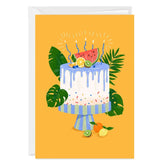 Fruity Summer Cake Custom Birthday Card