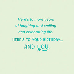 Here's to You Cake and Candles Gift Card Greeting Birthday Card