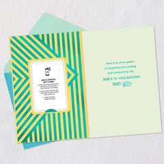 Here's to You Cake and Candles Gift Card Greeting Birthday Card