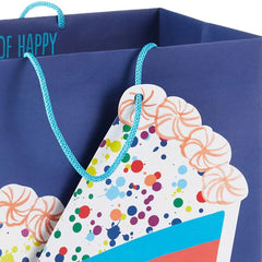13" Cake on Blue Large Birthday Gift Bag