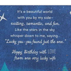 Beautiful World With You by My Side Birthday Card for Husband From Wife