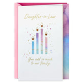 We're Lucky to Call You Family Birthday Card for Daughter-in-Law