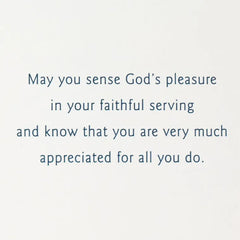 With Appreciation for Your Ministry Religious Thank You Card