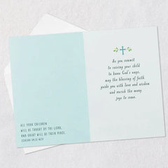 God's Blessings on Your Sweet Baby Religious Baptism Card