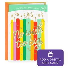 No Wish Too Big Gift Card Greeting Birthday Card