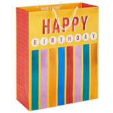15.5" Metallic Candles Extra-Large Birthday Gift Bag