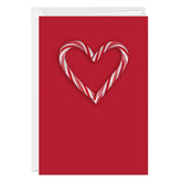 Candy Cane Heart Custom Holiday Card