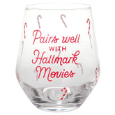 Hallmark Channel Pairs Well With Hallmark Movies Stemless Wine Glass, 14.5 oz.