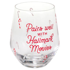 Hallmark Channel Pairs Well With Hallmark Movies Stemless Wine Glass, 14.5 oz.