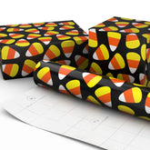 Candy Corn on Black Halloween Wrapping Paper Roll, 20 sq. ft.